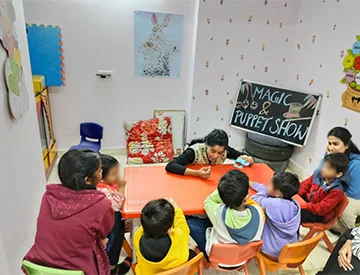 Children participating in a classroom activity at Beyond Therapy Centre